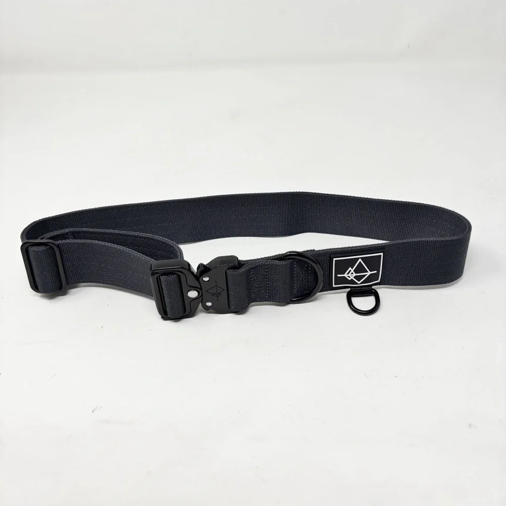 MADE TO ROAM Black New York Afterlight Explorer Classic DOG Collar Heavy Duty XL